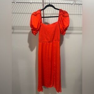 NSR Red Midi Dress